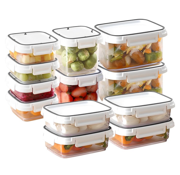 창신리빙 스카이락 밀폐 반찬용기 직중1호 4p 직중2호 2p 정1호 4p 정2호x 2p 세트