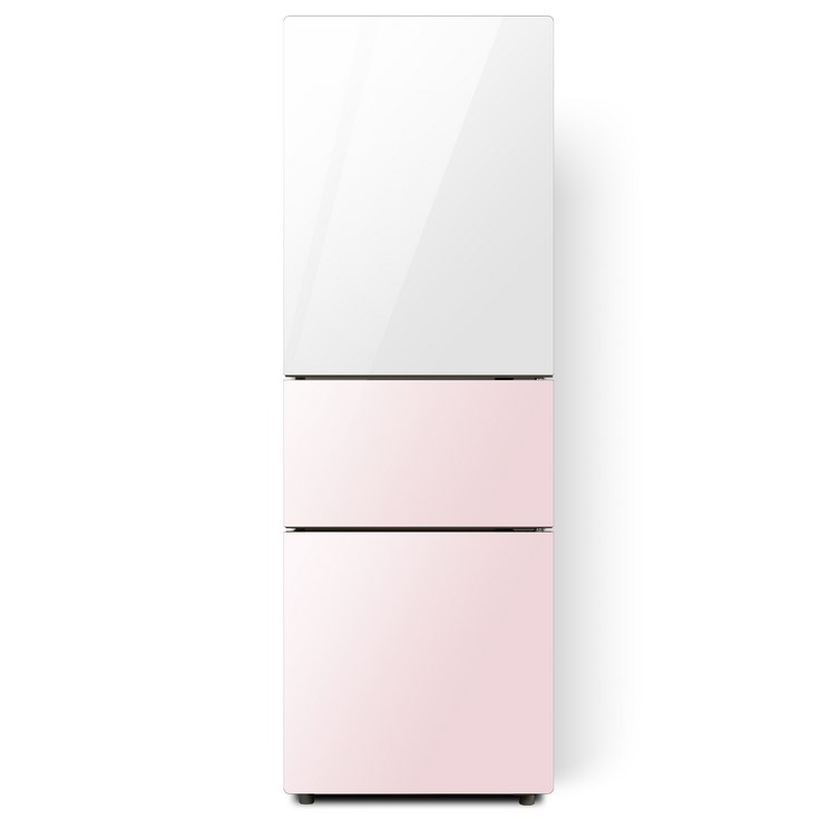 하이얼 글램 글라스 일반형냉장고 방문설치, 화이트 + 핑크, HRB212MDWP - 캠핑밈