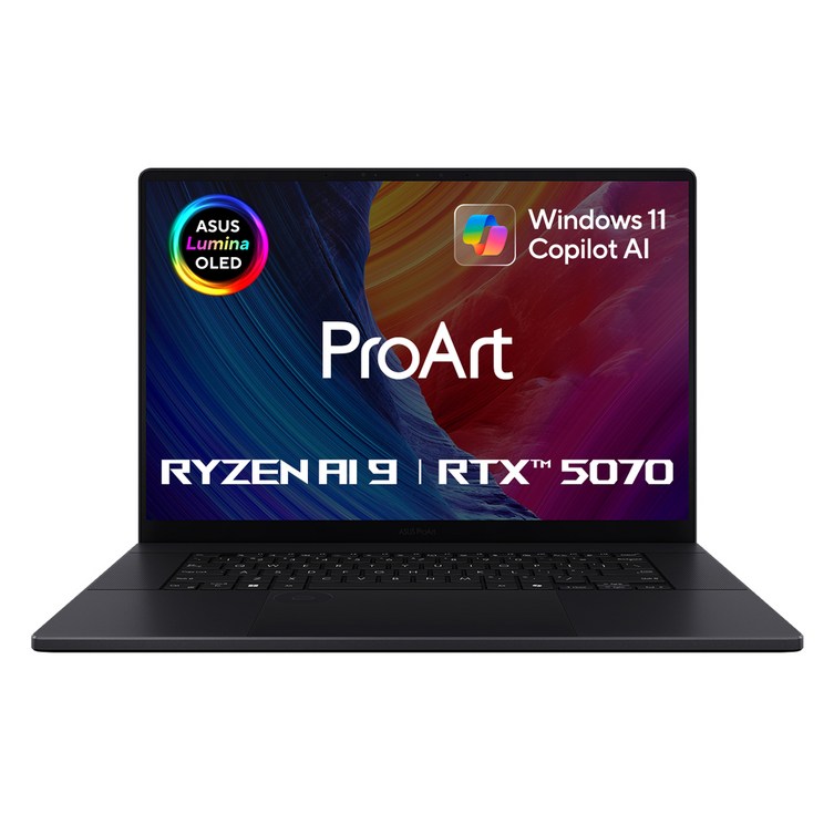 에이수스 2025 프로아트 P16 라이젠AI 라이젠AI 300 시리즈 지포스 RTX 5070, 나노블랙, 2TB, 32GB, WIN11 Home, H7606WPME041W