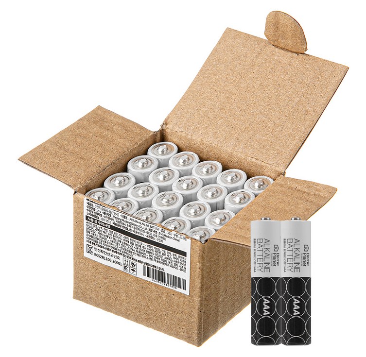 홈플래닛 알카라인 AAA건전지, 20개입, 1개