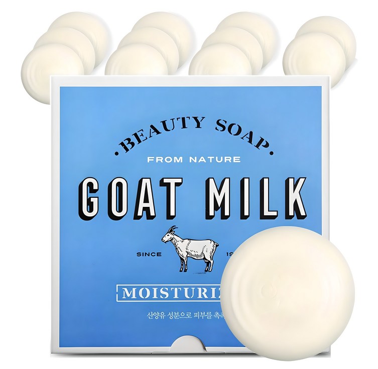 샤워메이트 산양유 비누 플러스 화이트 우유향, 90g, 12개