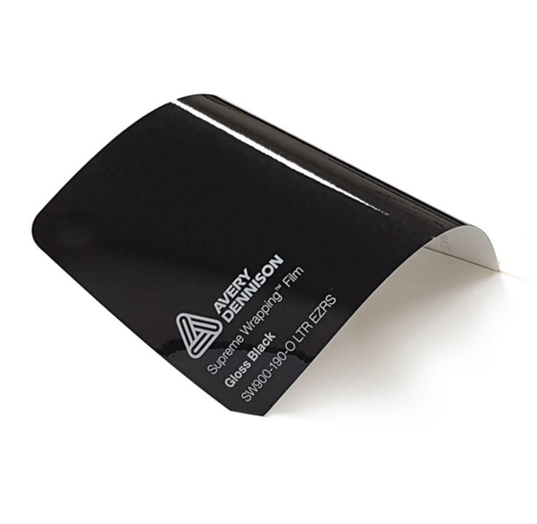 자동차 차량용 에이버리 유광블랙필름 시트지 랩핑지 152cm x 10cm