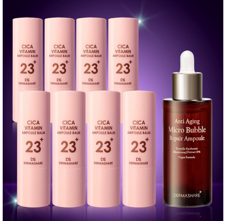 멀티밤 주름스틱 주름케어 광채스틱 링클스틱 시카 비타민 기미케어 주름개선 미백 크림 탄력 수분 보습 더마쉐어 대용량 앰플밤 11g X 8개고보습 앰플 50ml, 1개, 11g