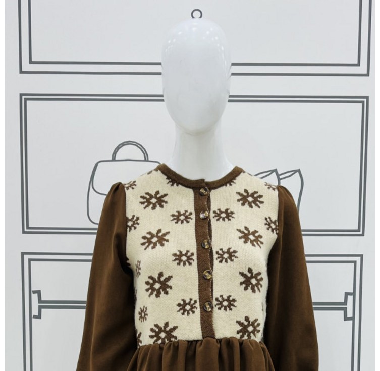 페이지플린 F1DOP009플라워니트원피스