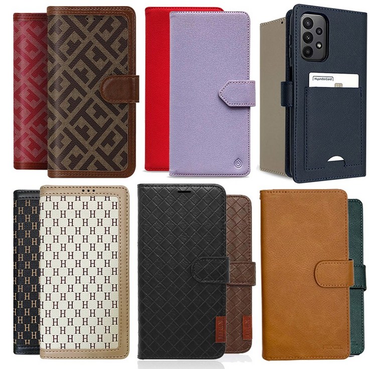 Stonesteel 갤럭시 A34 컬러 다이어리 지갑 카드 수납 핸드폰 케이스