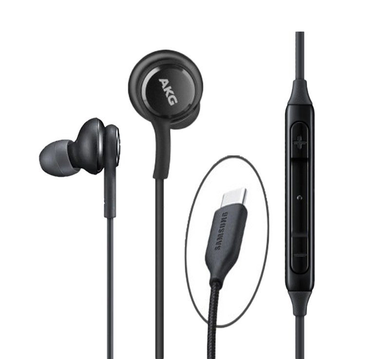 삼성 정품 C타입 AKG 갤럭시 S24 S23 S22 S21 S20 Z시리즈, 블랙