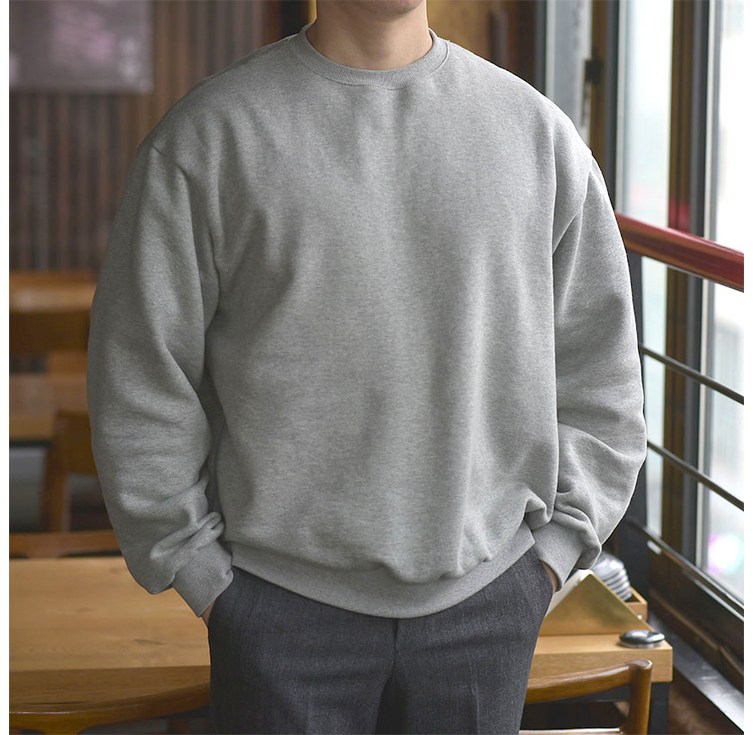 기모 맨투맨 오버핏 무지 티셔츠 남자 여자 빅사이즈