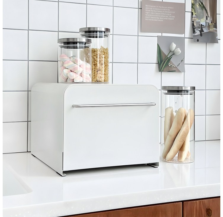 마츠리센 화이트 철제 슬라이드 수납함