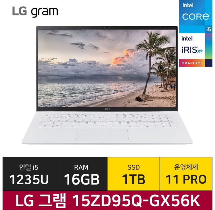 LG 그램15 15ZD95QGX56K 사무용노트북 1TBWin11