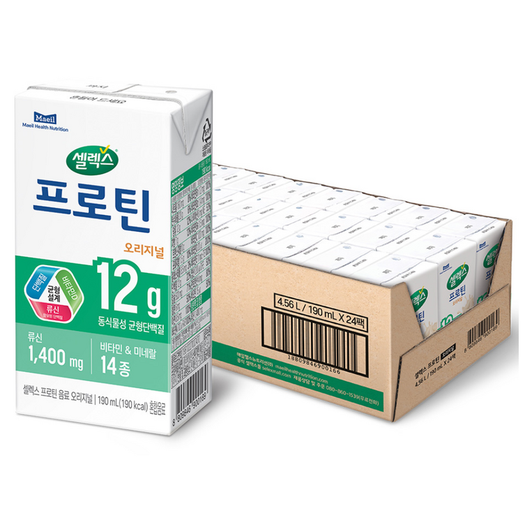 셀렉스 프로틴 오리지널, 190ml, 24개